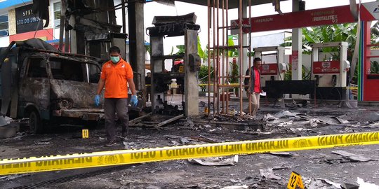 Kebakaran di SPBU di Makassar, 2 Dispenser dan 3 Kendaraan Terbakar