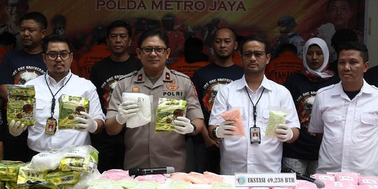 Polda Metro Jaya Rilis 70,7 Kg Sabu Hasil Penangkapan Jaringan Internasional