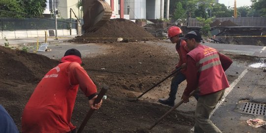 Polda Jatim Pastikan Ada Tersangka Terkait Amblesnya Jalan Gubeng Surabaya