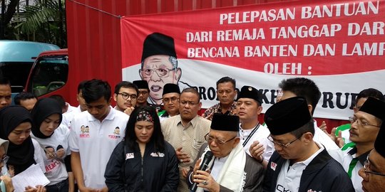 Ma'ruf Kirim Bantuan untuk Warga Banten: Mereka Sedih, Saya Juga Sedih