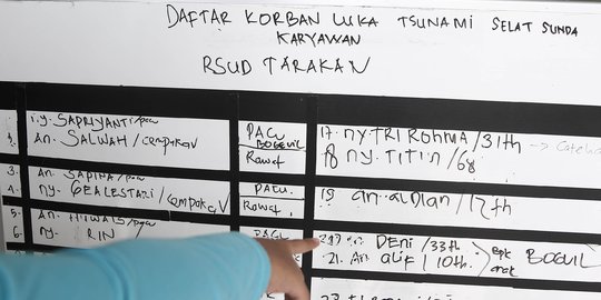 10 Karyawan RSUD Tarakan Meninggal Dunia Akibat Tsunami Banten