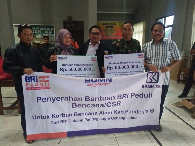 csr bri untuk korban bencana banten