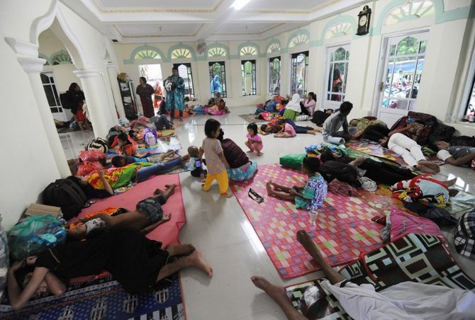 pengungsi akibat tsunami di banten