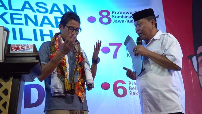 sandiaga dapat saweran dana kampanye dari caleg golkar