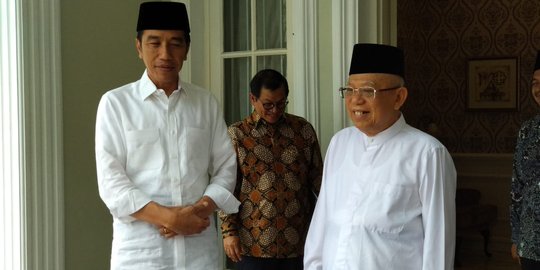 Ditemani Pramono Anung, Jokowi Makan Siang Bareng Ma'ruf Amin