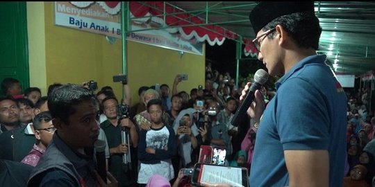 Sandiaga Telat 2 Jam, Bawaslu Klaten Hampir Bubarkan Lokasi Kampanye di Jalan