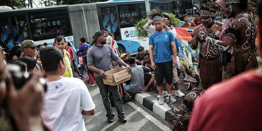 Eks Pekerja PT Freeport Indonesia Gelar Aksi Unjuk Rasa Saat CFD