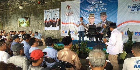 PDIP: Posko Pemenangan Prabowo-Sandiaga di Jateng Sepi