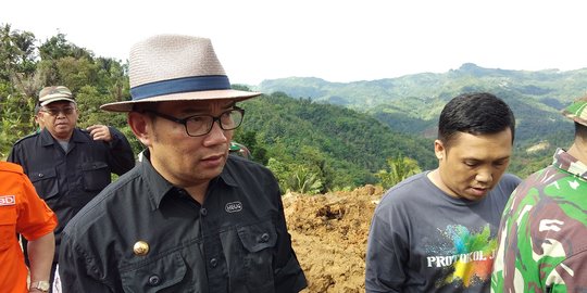 Gubernur Emil Yakin Pemkab Sukabumi Mampu Tangani Bencana Longsor