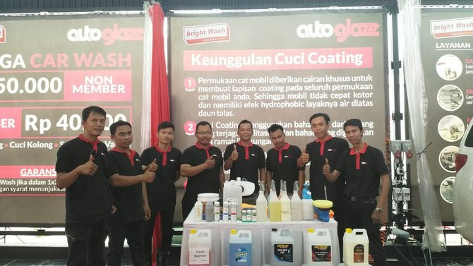 layanan cuci mobil dari autoglaze di spbu pertamina