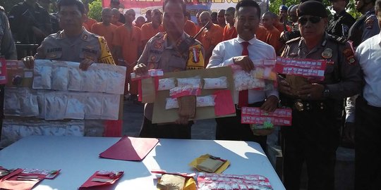 20 Tersangka Jaringan Narkotika Dibekuk Sepekan Setelah Tahun Baru