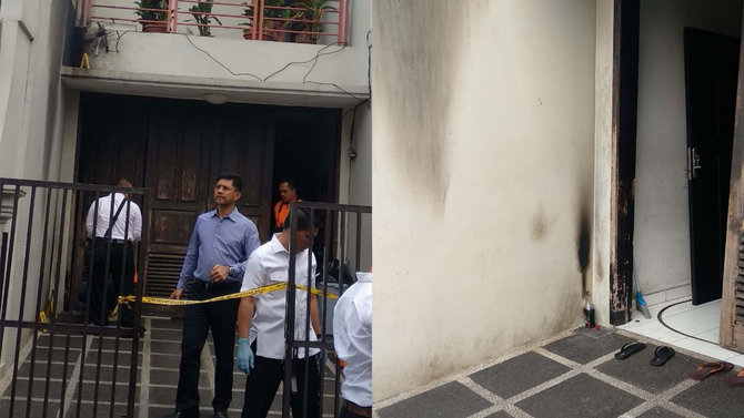 tkp teror bom di rumah pimpinan kpk laode m syarif