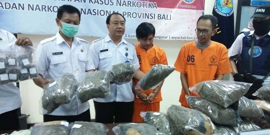 Napi Lapas Kerobokan Kendalikan Pengiriman 25 Kg Ganja asal Medan ke Bali