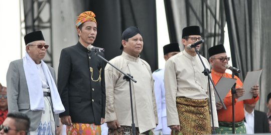 Survei Alvara: Elektabilitas Stagnan, Jokowi-Ma'ruf 54 % dan Prabowo-Sandi 35 %