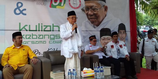 Prabowo-Sandi Ubah Visi Misi, Ma'ruf Bilang 'Harusnya Dipikir Sejak Awal'