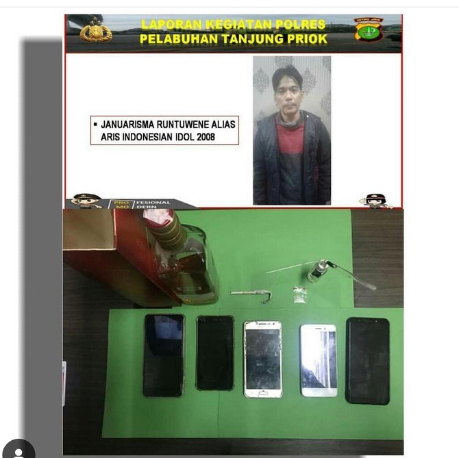 aris idol ditangkap polisi