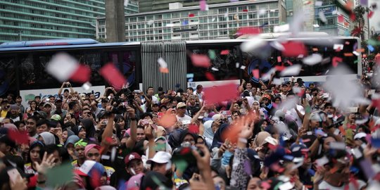 Aksi Flashmob saat kegiatan Millennial Road Safety Festival