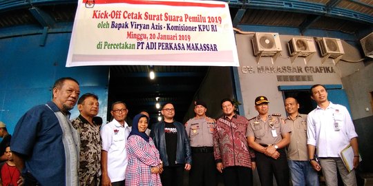Pencetakan Surat Suara di Makassar Dimulai, Jumlah 78.917.235 Lembar Buat 9 Provinsi