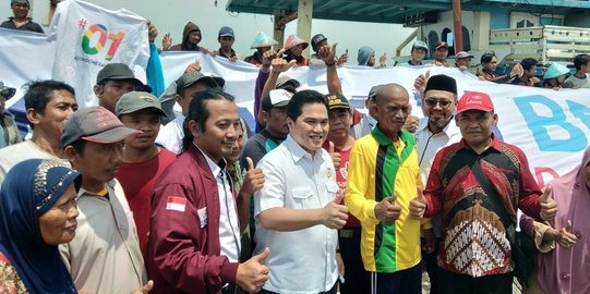 Dihadiri Erick Thohir, Ratusan Nelayan di Tegal Deklarasi Dukung Jokowi-Ma'ruf