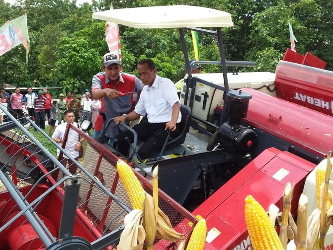 bupati grobogan sri sumarni panen jagung