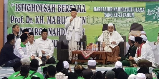 Ma'ruf Amin Instruksikan Kaum Nahdliyin di Jakarta Bergerak untuk Pemilu 2019