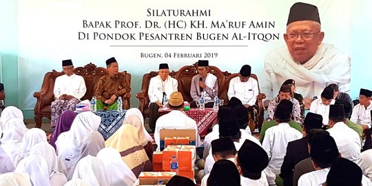 Ma'ruf Amin Pesan Agar Santri Pondok Pesantren di Semarang Tak Golput