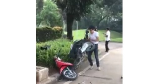 Fakta Fakta Penyebab Adi Saputra Rusak Motor Setelah Ditilang Polisi