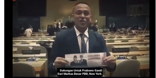 Beredar Video Pria Dukung Prabowo di Ruang Sidang PBB, Ini Klarifikasinya
