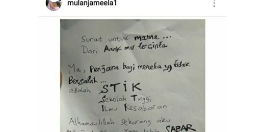 Ahmad Dhani Tulis Sepucuk Surat untuk Ibunda dari Balik Penjara, Isinya Menyentuh