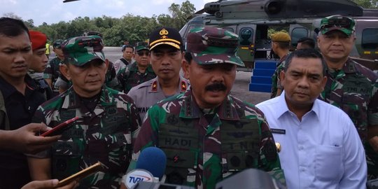 Panglima TNI: Prajurit Akan Tidur di Sekitar Lokasi Kebakaran Hutan Riau