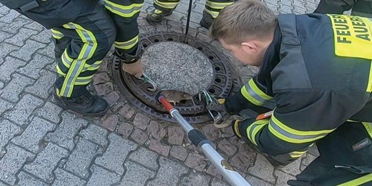 Aksi Petugas Pemadam Jerman Susah Payah Selamatkan Seekor Tikus
