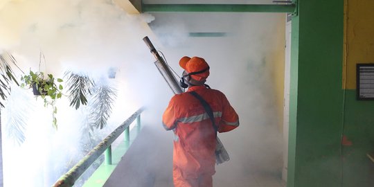 Berantas DBD, Petugas Asapi Rumah Warga Tebet