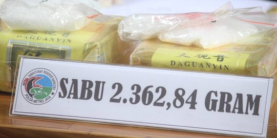 Polres Depok Sita Sabu Senilai Rp 1,5 Miliar
