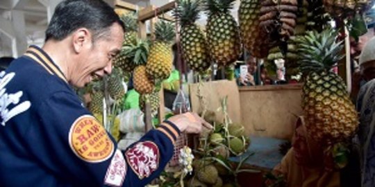 Blusukan ke Pasar Kendari, Jokowi Sebut Harga Durian dan Beras Stabil