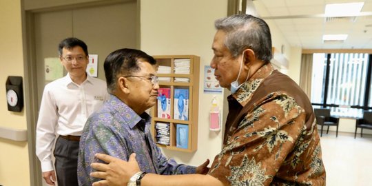 Besuk ke Singapura, Wapres JK Mendoakan Kesembuhan Ani Yudhoyono