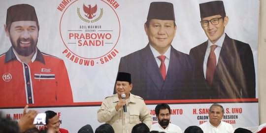 Prabowo: Saya Katakan Elite di Jakarta Hatinya Sudah Beku