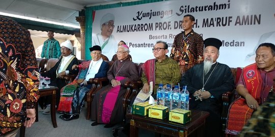 Bertemu Tokoh Lintas Agama di Medan, Ma'ruf Amin Ingatkan Jaga Keutuhan Negara