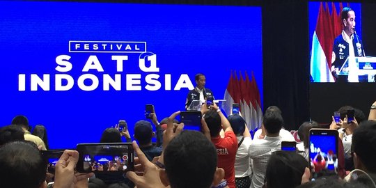 Hadiri Festival Satu Indonesia, Jokowi Jelaskan Kartu Prakerja di Depan Milenial