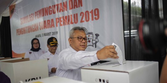 KPU Gelar Simulasi Pemungutan Suara