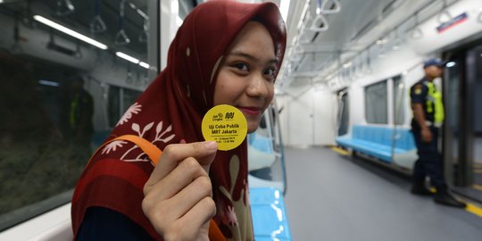 MRT Jakarta Mulai Lakukan Uji Coba untuk Umum