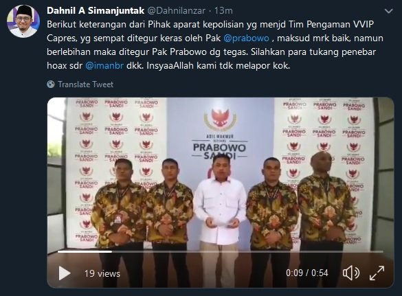 pengawal prabowo minta maaf