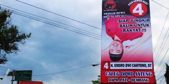deretan caleg-caleg pasang foto terbalik, apa maksudnya?