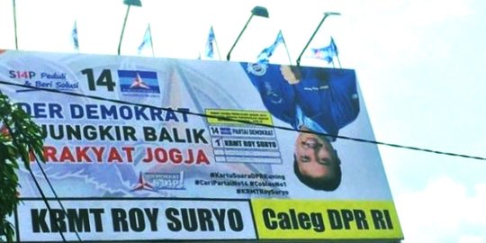 deretan caleg-caleg pasang foto terbalik, apa maksudnya?