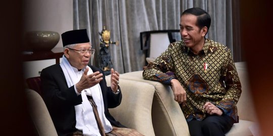 Jokowi-Ma'ruf Amin Bahas Persiapan Debat Cawapres di Istana Semalam