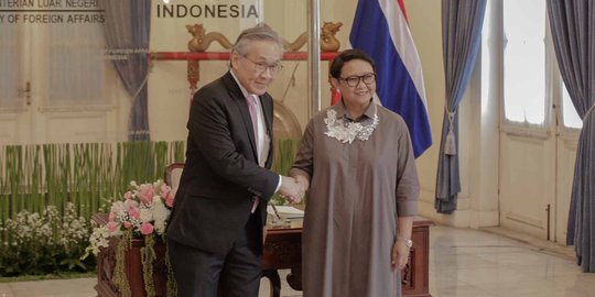 Menteri Retno Terima Kunjungan Menlu Thailand di Gedung Pancasila