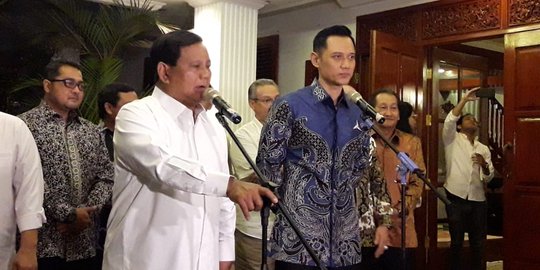 Ketemu Prabowo, AHY akan Terapkan Strategi 'Rel Ganda' di Pemilu 2019