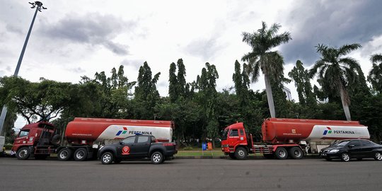 Ini Kondisi Dua Truk Tangki Pertamina yang Dibajak dan Dibawa ke Istana