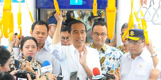 Presiden Jokowi Jajal MRT Bundaran HI-Lebak Bulus