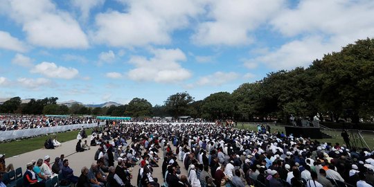 Salat Jumat Pertama di Masjid Al Noor Pascapenembakan Selandia Baru