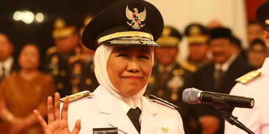 Namanya Disebut Rommy, Khofifah bilang 'Tampang Saya Ini Masak Tampang Suap?'